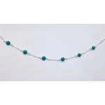 Stone Ball Anklet - Green Turquoise