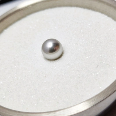 Light Grey Two 8mm Crystal Pearl