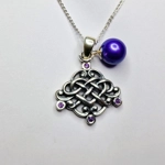 Oxidized Celtic Love Pendant