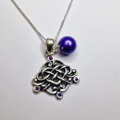 Oxidized Celtic Love Pendant