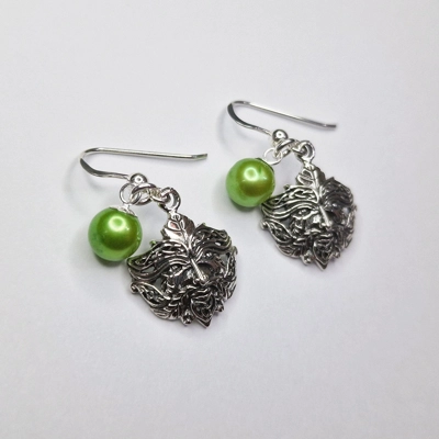 Green Man Earrings