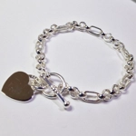 Elizabeth Bracelet With Heart & T-Bar Clasp