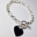 Elizabeth Bracelet With Heart & T-Bar Clasp