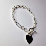Elizabeth Bracelet With Heart & T-Bar Clasp