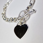 Elizabeth Bracelet With Heart & T-Bar Clasp