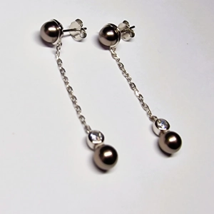 Crystal Spot Drop Earrings