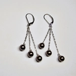 Latch Hook Triple Drop Earrings