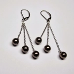 Latch Hook Triple Drop Earrings