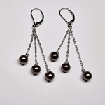 Latch Hook Triple Drop Earrings