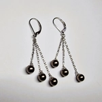 Latch Hook Triple Drop Earrings