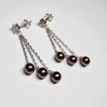 Crystal Triple Drop Earrings