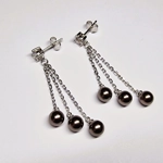 Crystal Triple Drop Earrings