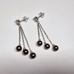 Crystal Triple Drop Earrings