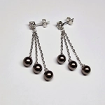 Crystal Triple Drop Earrings