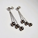 Crystal Triple Drop Earrings