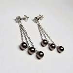 Crystal Triple Drop Earrings