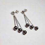 Crystal Triple Drop Earrings