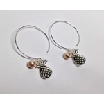 Pineapple Hoop Earrings