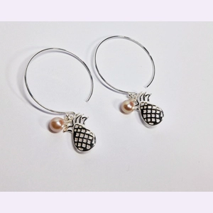 Pineapple Hoop Earrings
