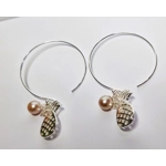 Pineapple Hoop Earrings