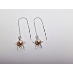 Thread Through Star Earrings