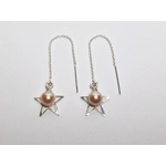Thread Through Star Earrings