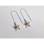 Thread Through Star Earrings