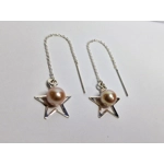 Thread Through Star Earrings