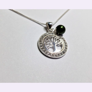 CZ Tree Of Life Pendant