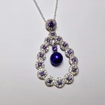 Opulent Lustre In Purple Pendant
