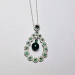 Opulent Lustre In Green Pendant