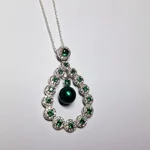 Opulent Lustre In Green Pendant