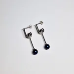 Luna Wave Pearl Drop Earrings