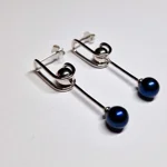 Luna Wave Pearl Drop Earrings