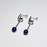 Luna Wave Pearl Drop Earrings