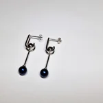 Luna Wave Pearl Drop Earrings