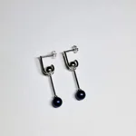 Luna Wave Pearl Drop Earrings