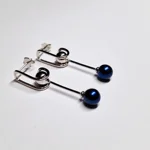 Luna Wave Pearl Drop Earrings