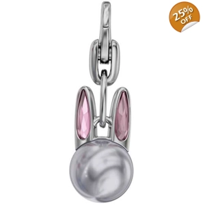 Bunny Pearl Crystal Charm - ..
