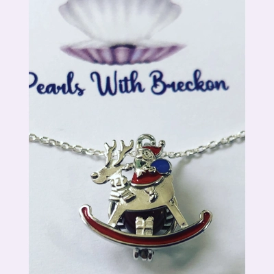 Reindeer Sleigh Cage Pendant