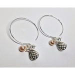 Pineapple Hoop Earrings