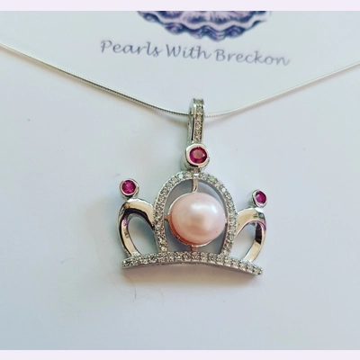 Pink Crown Pendant