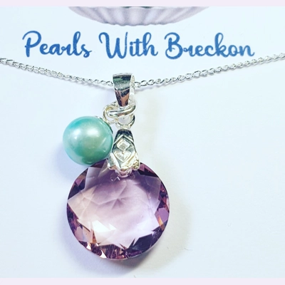 Light Amethyst - Sun Pendant 14mm