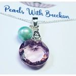 Light Amethyst - Sun Pendant 14mm