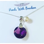 Amethyst - Sun Pendant 14mm