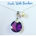 Amethyst - Sun Pendant 14mm