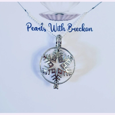 Icy Snowflake Cage Pendant