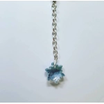 Blue Edelweiss Crystal Keyring