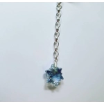 Blue Edelweiss Crystal Keyring