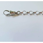 Ice Blue Crystal Heart Keyring